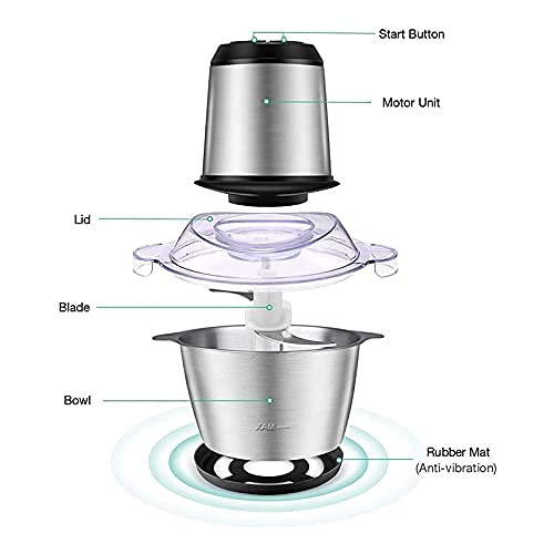 Electric Meat Grinder, 3l Multi Function Stainless