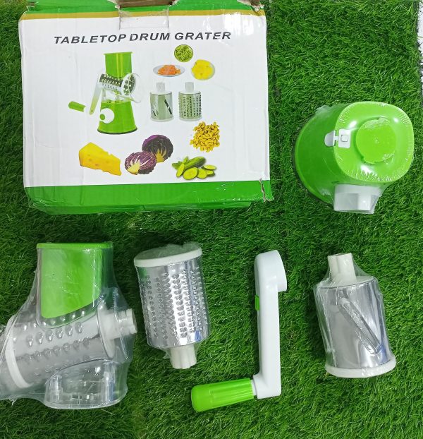 Tabletop Drum Grater Manual Vegetable Cutter & Slicer