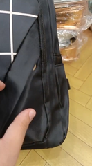 Urban Check Large Capacity Backpack for Women – Black